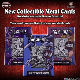 Yu-Gi-Oh! Metal Plated - Blue Eyes White Dragon / Dark Magician / Dark Magician Girl (Set of 3)