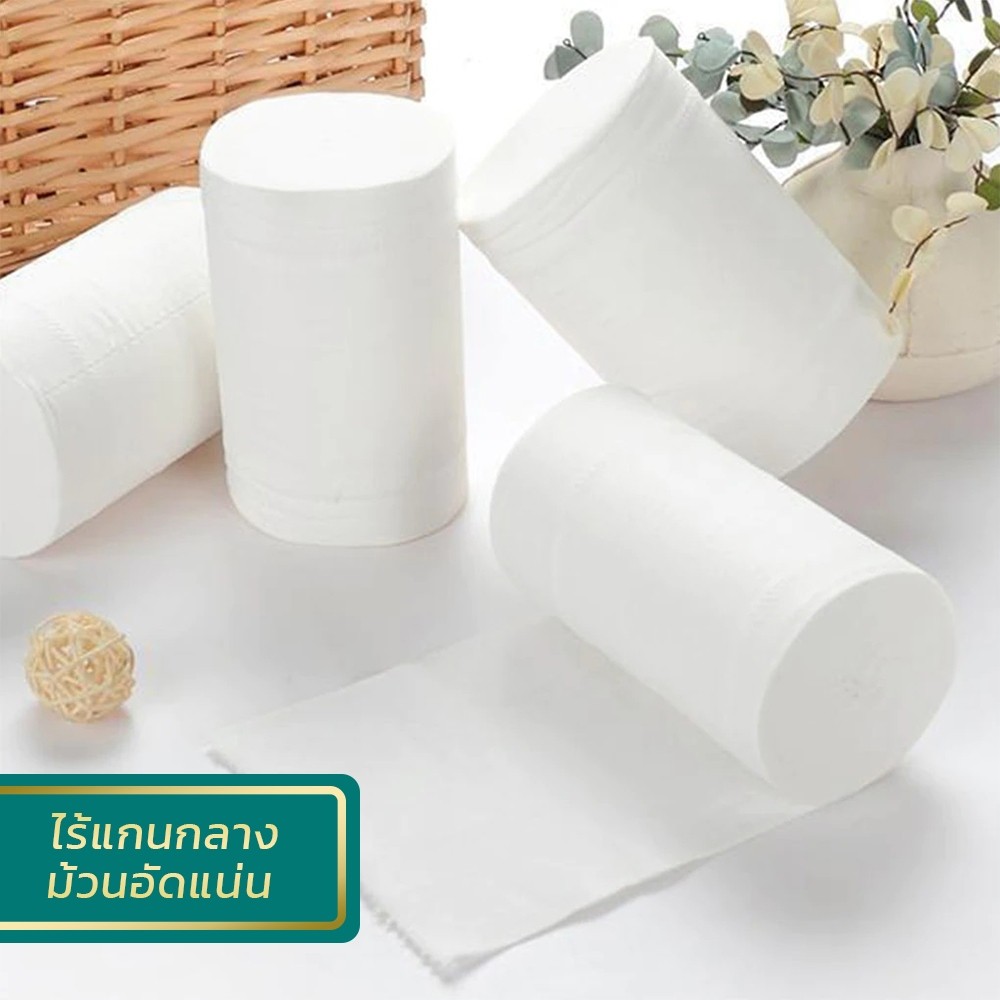 แพ็ก14ม้วน กระดาษทิชชู่ม้วน หนา5ชั้น เช็คมือ เช็คหน้า ม้วนเล็ก พกพา น้ำหนัก750g - รูปที่ 2