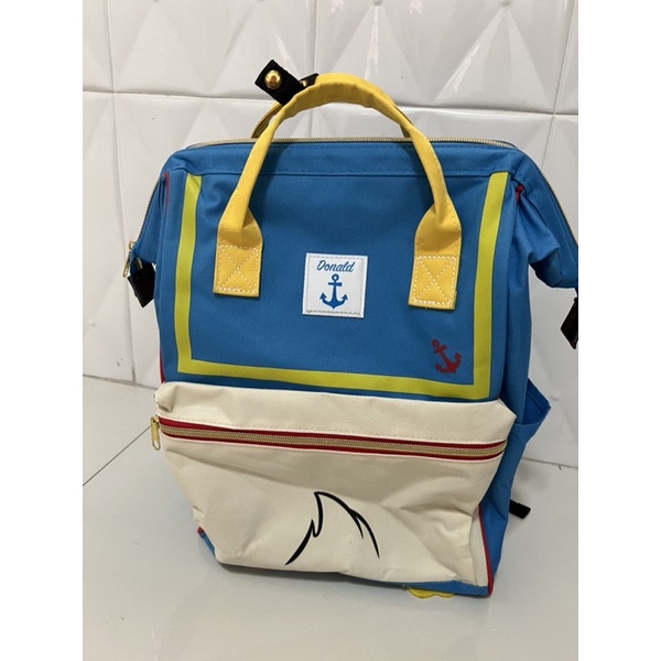 ของใหม่กระเป๋า Disney Donald Duck Anello Type Rucksack Backpack School Bag .