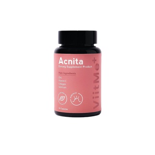 Acnita by Viitme วิตามิน ลดสิว ช่วยลดการอักเสบของสิว Zinc, Vitamin c, Collagen และGotu Kola