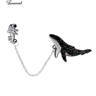 ☀Unisex Astronaut Whale Enamel Lapel Brooch Pin Clothing Collar