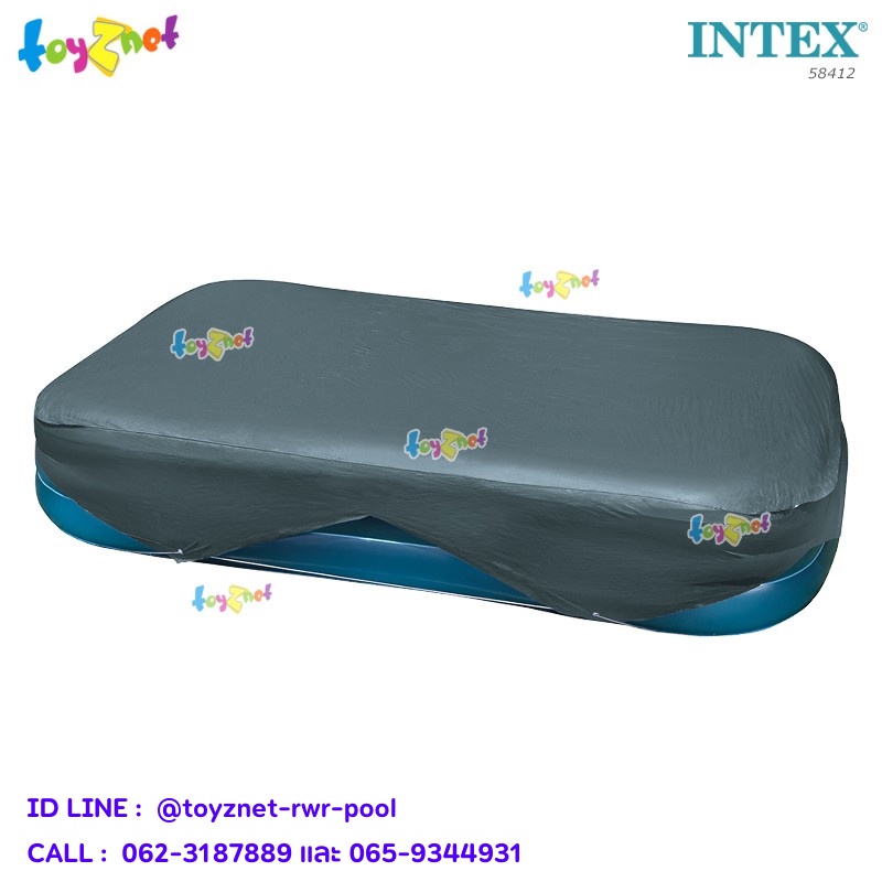 Intex ผ้าคลุมสระสี่เหลี่ยมแฟมิลี่ 120x72 นิ้ว (3.05x1.83 ม.) รุ่น 58412