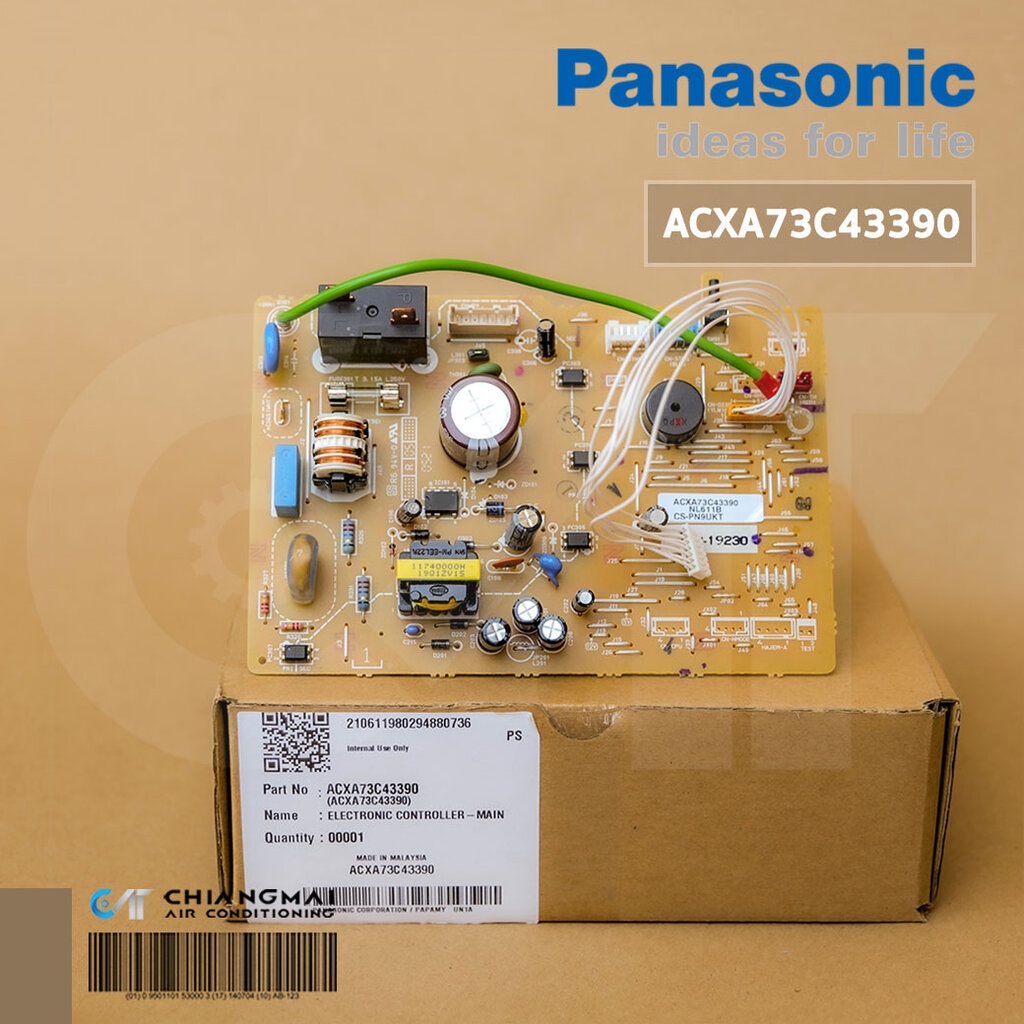 ACXA73C43390 แผงวงจรแอร์ Panasonic แผงบอร์ดแอร์พานาโซนิค บอร์ดคอยล์เย็น รุ่น CS-PN9UKT, CS-PN9VKT (A73-19230)