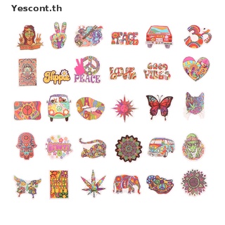 Yescont สติกเกอร์ ลาย Psychedelic ฮิปปี้ คลาสสิก สําหรับติดตกแต่งตู้เย็น แล็ปท็อป สเก็ตบอร์ด 50 ชิ้น