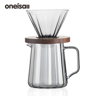 Oneisall ชุดหม้อชงกาแฟ มืออาชีพ V60 600 มล.