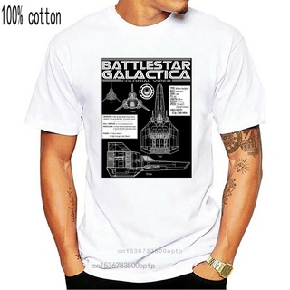 เสื้อยืดวินเทจ - เสื้อยืดผ้าฝ้ายฤดูร้อนผู้ชายแฟชั่นลําลอง BATTLESTAR GALACTICA - พิมพ์เขียว VIPER S