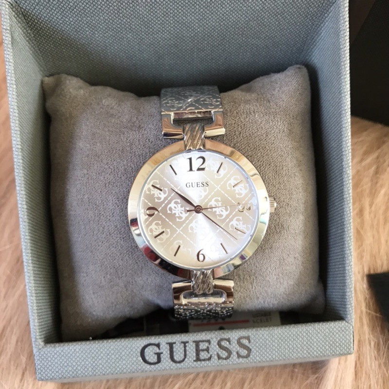 GUESS แท้ 💯 พร้อมส่ง นาฬิกาข้อมือผู้หญิง G LUXE รุ่น W1228L1 สีเงิน