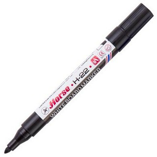 ปากกาไวท์บอร์ด [ตราม้า] H-22 ดำ