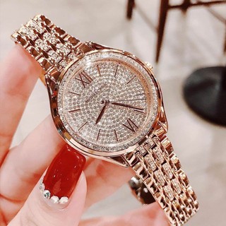 (ผ่อน0%) นาฬิกา MK7085 MICHAEL KORS Mindy Three-Hand Crystal Dial Rose Gold-Tone Ladies Watch 36mm. สแตนเลส สีโรสโกลด์