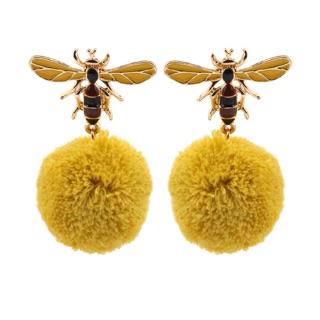 Bee with yellow pompom