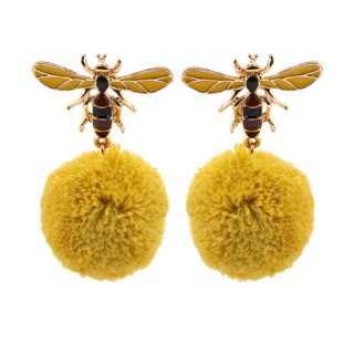 Bee with yellow pompom