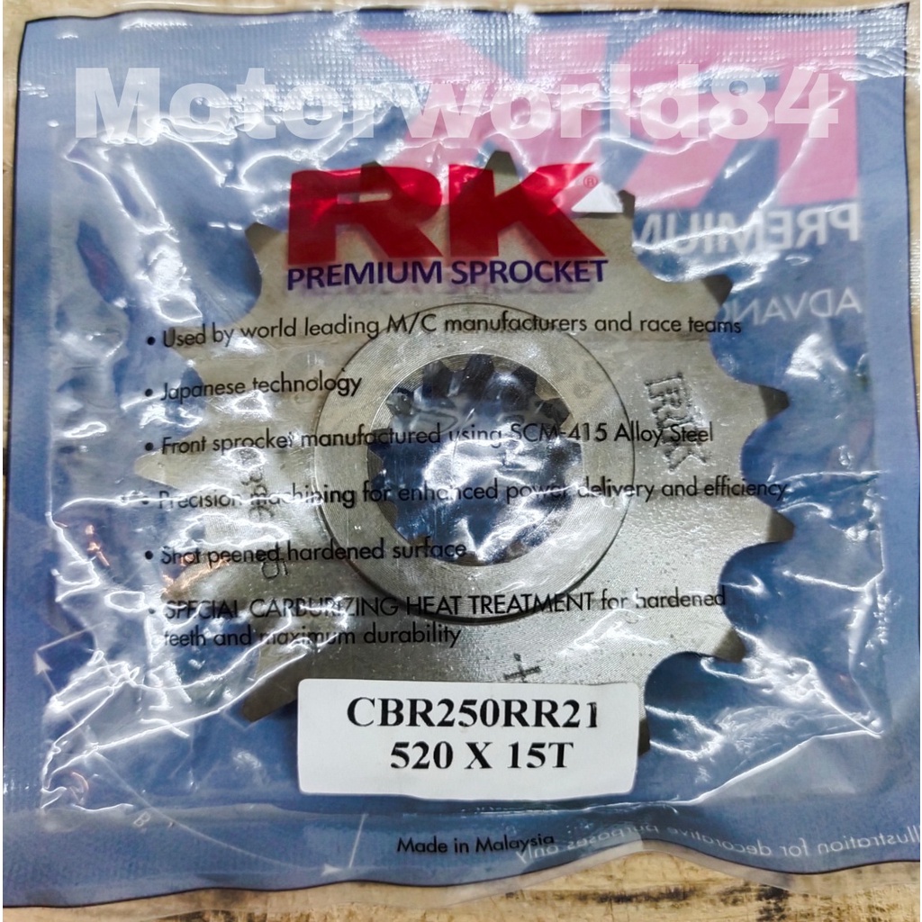 FRONT SPROCKET RK JAPAN HONDA CBR250RR ใหม่ 14T / 15T PREMIUM DEPAN CBR250 RR 250 เกียร์โซ่