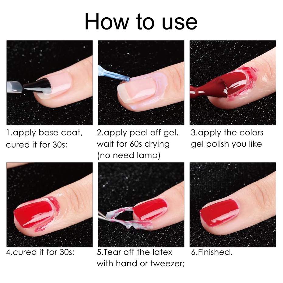 15ml Nail Polish Liquid Peel Off Tape Protect Glue Varnish Anti-spill Latex  Fast Dry Skin Care Nail Art Tweezer | Shopee Thailand