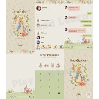 Peter Rabbit กระต่าย ปีเตอร์ แรบบิท Sticker Theme Emoji Line สติ๊กเกอร์ ธีม อิโมจิไลน์