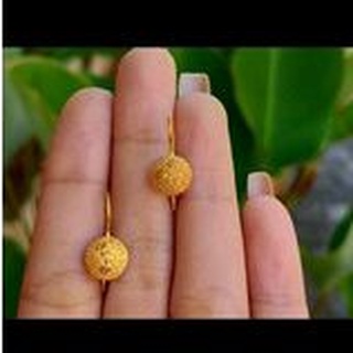 ต่างหูชุบเงินทรงทรายบาหลี