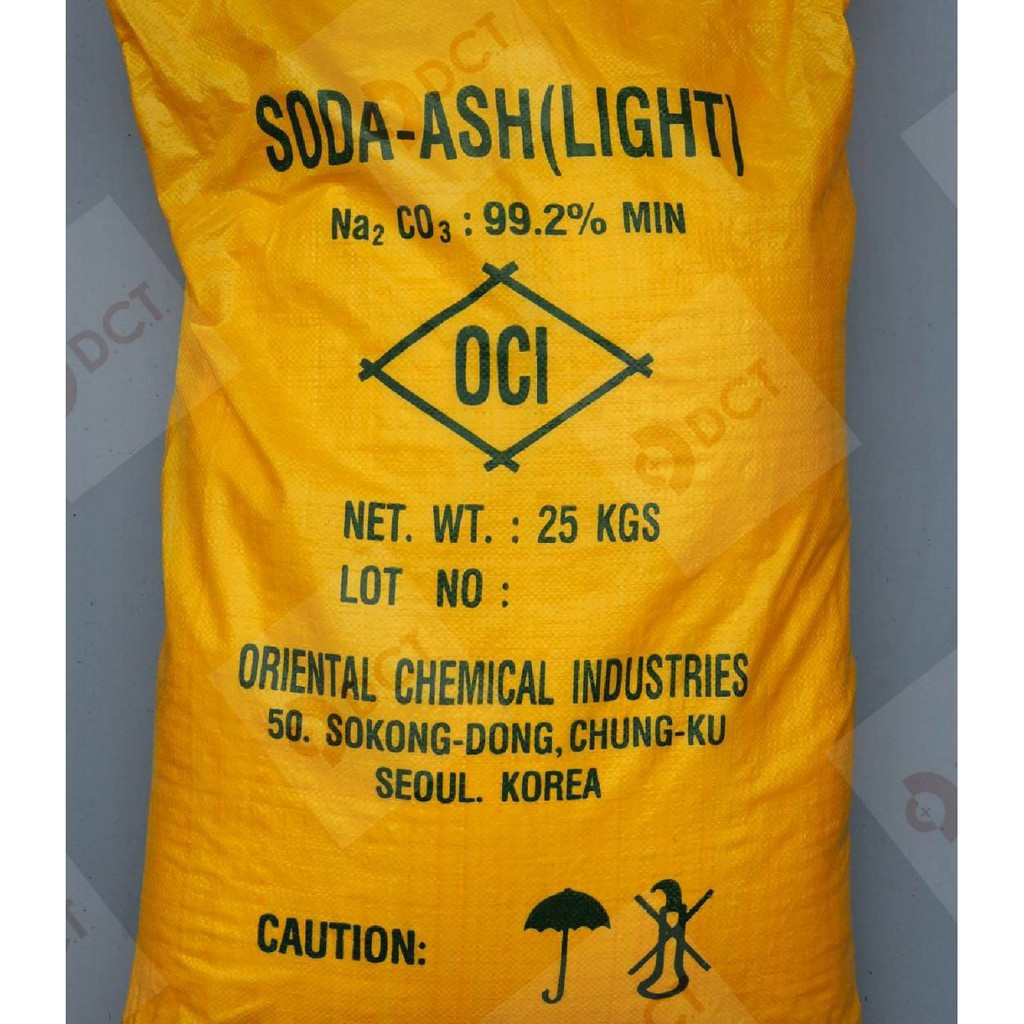 (25 kg) (เกาหลี) Sodium Carbonate (Soda Ash Light) (KOREA) | โซเดียม คาร์บอเนต (โซดาแอช ไลท์) (เกาหลี)