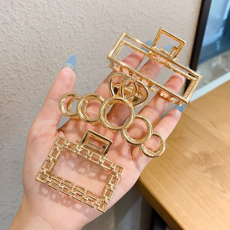 [จัดส่งในกทม]กิ๊บติดผมโลหะสีทองแฟชั่นเกาหลี กิ๊บหนีบผมเกาหลี กิ๊ฟติดผม สำหรับผู้หญิง - รูปที่ 4