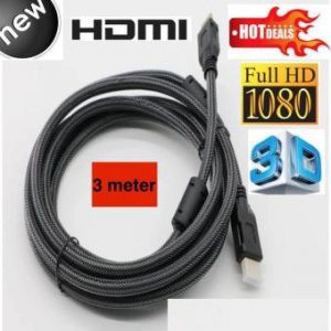 SALE สายจอ HDMI  HDMI ยาว 3 เมตร (สายถัก) #คำค้นหาเพิ่มเจลทำความสะอาดฝุ่น Super Cleanสาย AC PoWer1.8 G-LINGการ์ดรีดเดอร์ Card Readerสายต่อจอ Monitorสายชาร์จกล้องติดรถยนต์