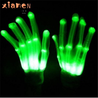 Xianstore ถุงมือแฟชั่น มีไฟ LED ของขวัญคริสต์มาส สําหรับผู้ใหญ่ เด็กผู้ชาย เด็กผู้หญิง