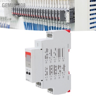 Gemini308 รีเลย์ตั้งเวลา สวิตช์ควบคุมจอแสดงผลดิจิทัล Ac Dc 12V‐240V ปรับได้