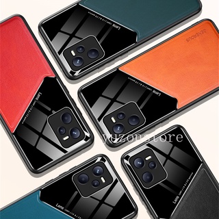 เคสแข็ง Realme 9i 9 Pro + Plus GT 2 Pro C35 Narzo 50 50A Prime ธุรกิจ หนัง เคสโทรศัพท์ ในตัว ยานพาหนะ แม่เหล็ก คุณสมบัติ เคสโทรศัพท์ ฝาหลัง