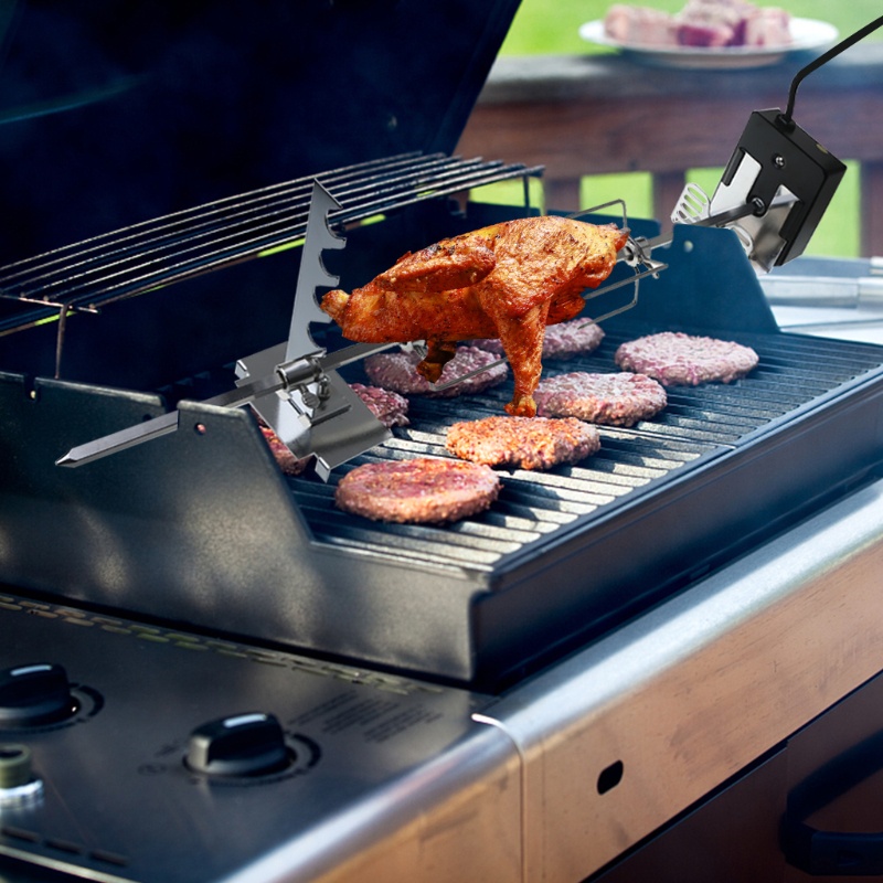 Con Universal อัตโนมัติย่าง Rotisserie ชุด 4W มอเตอร์ไฟฟ้า BBQ Bracket Spit Rod ผู้ถือส้อม Fixing สกรูบาร์ ราคา ถูกที่สุด ดีลบีเคเค แกลเลอรีภาพที่ 5