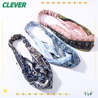 CLEVER Fashion Women Twisted Headband Hair Accessories Headwrap Elastic Hairband Knotted New Summer Korean Style Floral Turban