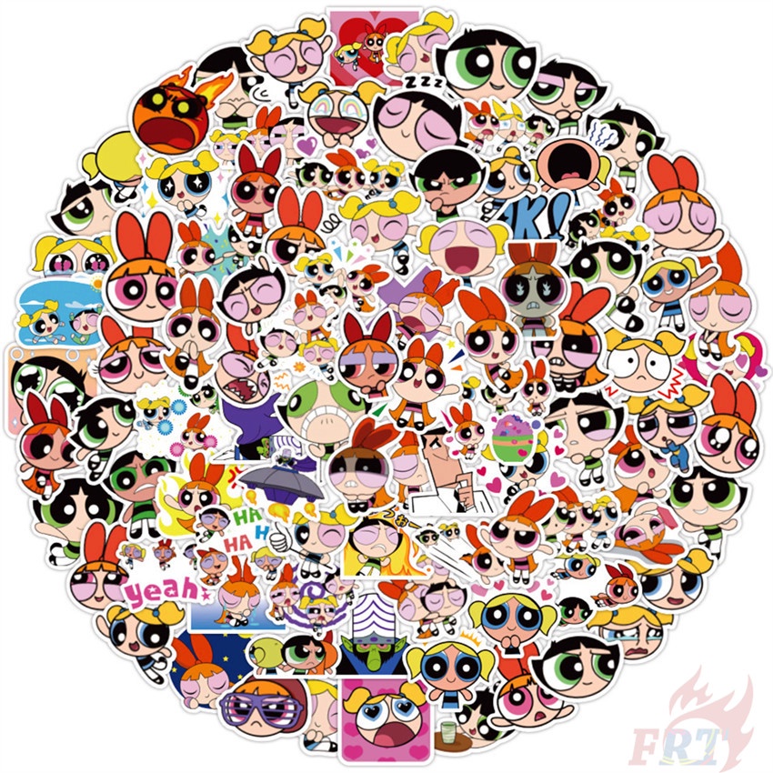 120ชิ้น/เซ็ต สติ๊กเกอร์ พาวเวอร์พัฟเกิร์ล Diy สติ ๊ กเกอร ์ แฟชั ่ น Doodle สติ ๊ กเกอร ์