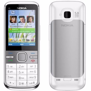 โทรศัพท์มือถือโนเกียปุ่มกด  NOKIA C5 (สีขาว) 3G/4G รุ่นใหม่2020  รองรับภาษาไทย