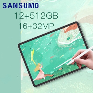 แท็บเล็ตใหม่ Sansumg Tablet Android RAM12G ROM512G LTE Wifi หน้าจอ Full HD แท็บเล็ตราคาถูก เรียนออนไลน์ แท็บเล็ตของแท้