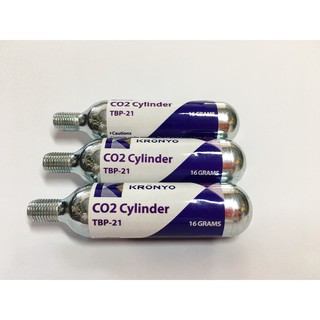 แก๊สเติมลม จักรยาน มอเตอร์ไซค์ Kronyo Threaded 16g CO2 CARTRIDGE...3 หลอด (3pcs)