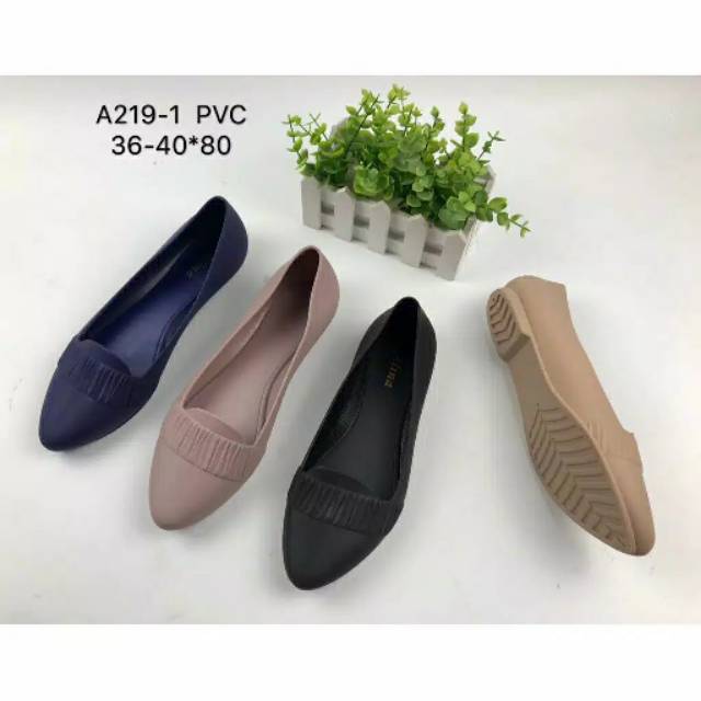 A219-1 Alina Vimmed Jelly Flat Women& 39;s Shoes