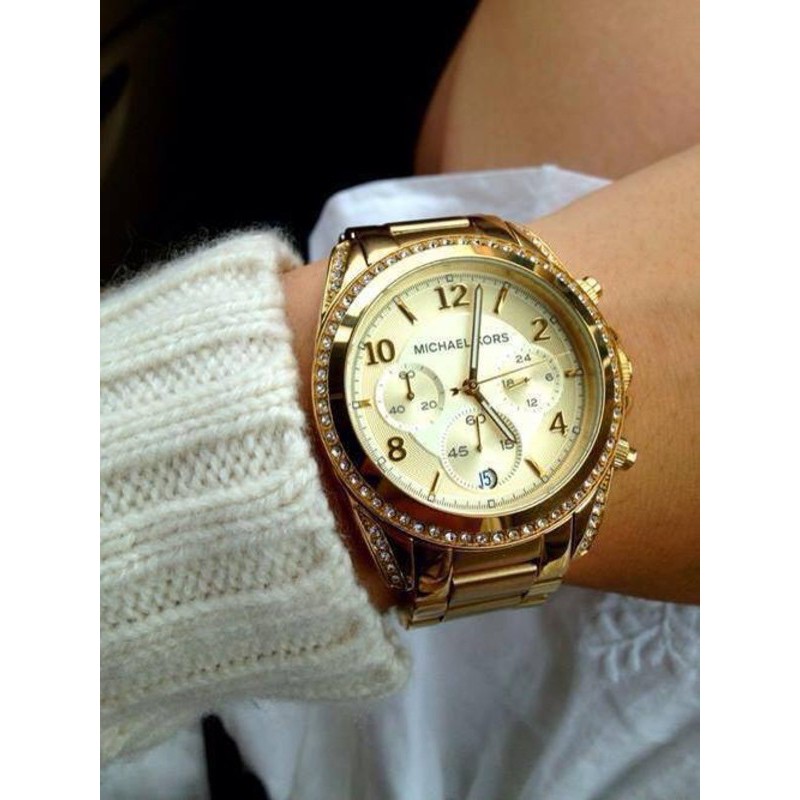 Michael Kors Golden Runway Watch with Glitz MK5166