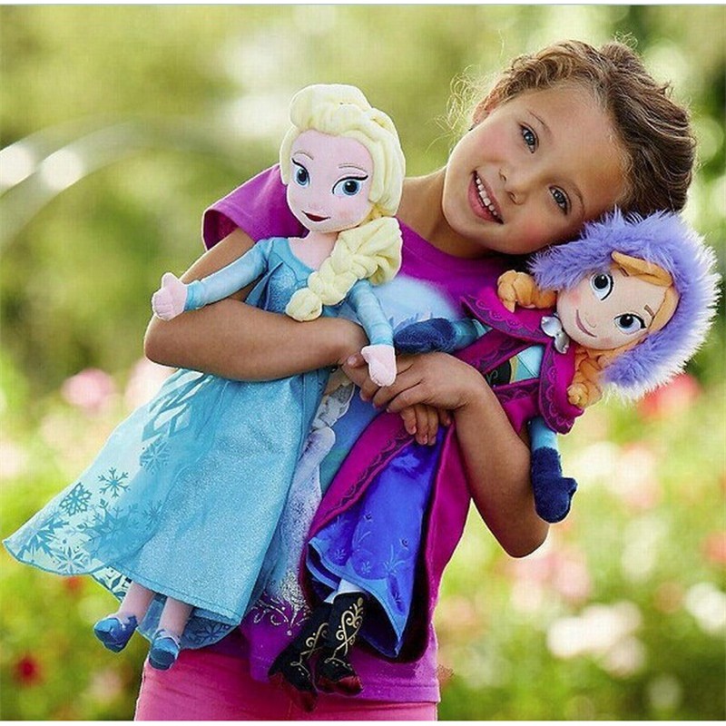 ตุ๊กตาเจ้าหญิงดิสนีย์ Frozen Elsa And Anna น่ารัก ขนาด 40 ซม. 50 ซม. ของเล่นสําหรับเด็ก วันเกิด คริสต์มาส