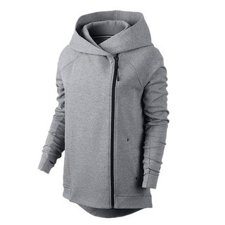 เสื้อแจ็กเก็ตผู้หญิง Nike Tech Fleece Cape Women แท้ สี Carbon Heather-Black