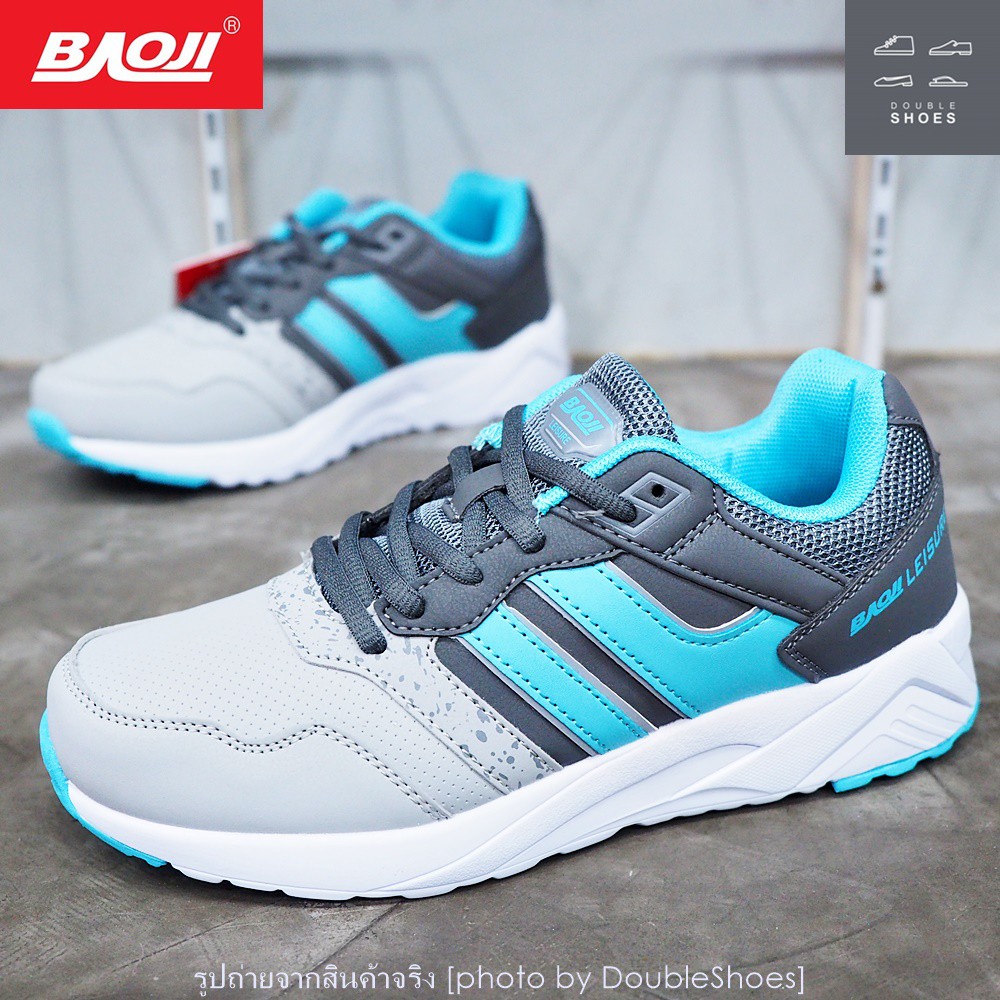 รองเท้าวิ่ง รองเท้าผ้าใบผู้หญิง BAOJI รุ่น BJW405 สีเทาฟ้า ไซส์ 37-41