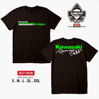 ราคาระเบิดเสื้อยืด ลาย Kawasaki Ninja Racing สําหรับยานยนต์S-3XL