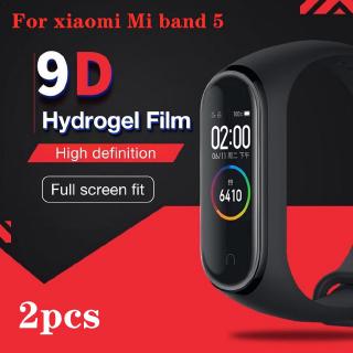 ฟิล์มกันรอยหน้าจอสําหรับ xiaomi mi band 5 2 ชิ้น 9 d สําหรับ miband 5 smart watch