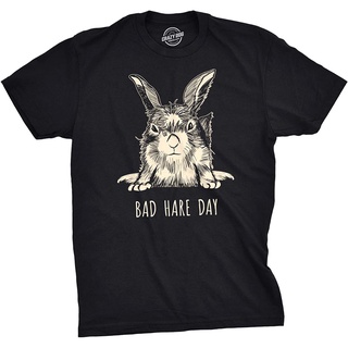 เสื้อยืด พิมพ์ลาย Bad Hare Day อีสเตอร์ กระต่าย ตลก ตลก ตลก ตลก แฟชั่นฤดูร้อน สําหรับผู้ชาย