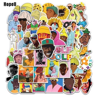 Hopeu^ สติกเกอร์ ลายกราฟฟิตี้นักร้อง Rapper Tyler The Creator สําหรับตกแต่งสเก็ตบอร์ด Diy 50 ชิ้น