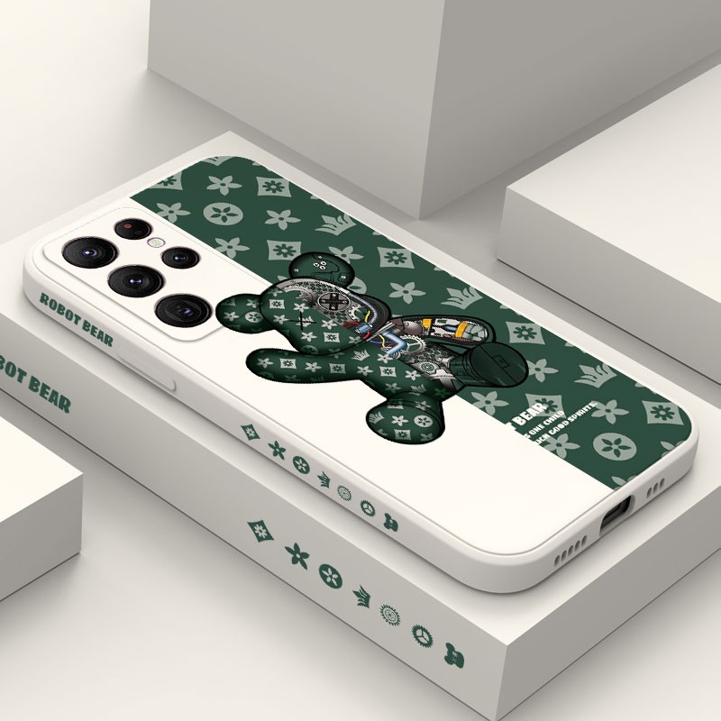 เคสโทรศัพท์มือถือ ลายหมี สุดเท่ แบบสร้างสรรค์ สําหรับ Samsung Galaxy รุ่น S23 S22 Ultra Plus