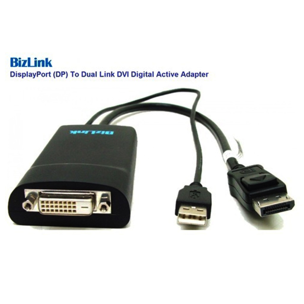 รองร บ 144hz สายแปลงส ญญาณ Adapter Display To Dvi D Bizlink Dell Shopee Thailand