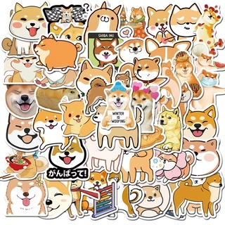 ✨พร้อมส่ง✨สุนัขโกลเด้น japan shiba dog cat STICKER 50แผ่น กันน้ำ สติ๊กเกอร์ กระโปรงหลังรถ