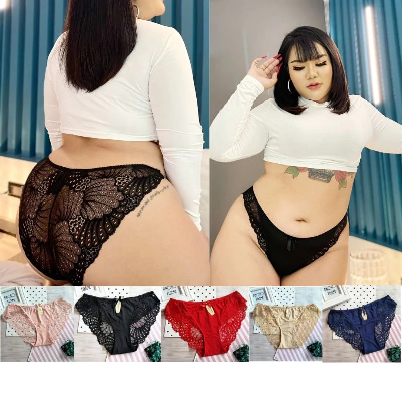 DADABRA พร้อมส่งจากไทย รหัส บ.6 เอว 30-48" ใส่ได้ กางเกงในลูกไม้คนอ้วนเนื้อผ้าดีไซส์ใหญ่ใส่สบาย