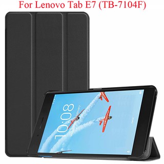 ฝาครอบป้องกัน Lenovo Tab E7 Case Cute Cover ธุรกิจ เปลือก Protector TB-7104 7104F N X Casing ปกคลุม ยืน