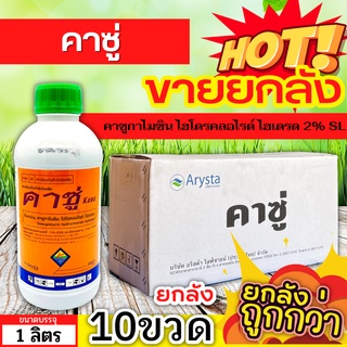 🌾 💥💥 สินค้ายกลัง 💥💥 คาซู่ (คาซูกาไมซิน) ขนาด 1ลิตรx10ขวด ป้องกันเชื้อรา โรคไหม้และแบคทีเรีย