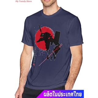 My Trendy Store อีวานเกเลียนเสื้อยืดลำลอง Taozhezheluozi Neon Genesis Evangelion Shirt Crew Neck Tees Short Sleeve For M