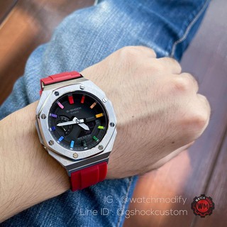 G-SHOCK AP RUBBER RED Stainless RAINBOWเท่มากๆ