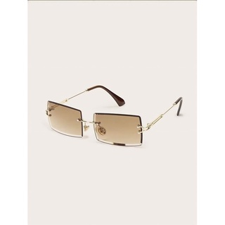 ด่วน!!!!เเว่นกันเเดด Rimless Square Frame Sunglasses[การันตีคุณภาพสินค้า]