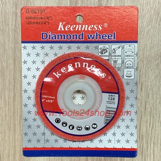 KEENNESS ใบขัดสนิม สีแดง 4" No.D-05197 Diamond Wheel